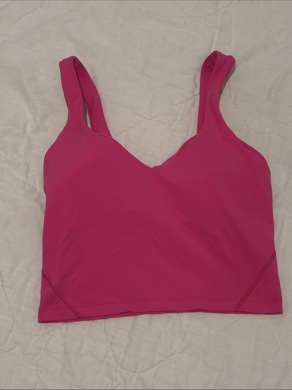lululemon athletica Bright Pink V-Neck Sports Bralette